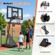Height adjustable basketball goal system with sturdy rim, shatterproof backboard, and heavy-duty metal tubes for.