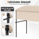 Detachable sidewall of the 7.8 x 4.4 FT outdoor patio BBQ canopy provides sun protection and is easy to set up and take down.