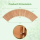 Curved wooden garden pathway dimensions with anti-slip surface, made of natural fir wood for outdoor use.