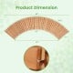 Curved wooden garden pathway measuring 7 FT with a non-slip surface, ideal for outdoor spaces like patios and gardens.