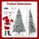7-foot half artificial Christmas tree with 852 flocked branch tips, perfect for wall placement and space-saving.