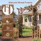 7 ft rustic brown wooden garden arch with trellis for climbing plants, featuring a durable fir wood frame and elegant.