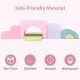 7-piece soft foam toddler climbing blocks set in pink, made of non-toxic PU leather, perfect for active play and.