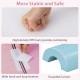 Close-up of high-density EPE foam texture and rounded corners in a pink toddler climbing blocks set for safe play.
