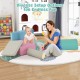 7-piece soft play equipment in vibrant colors, featuring foam climbing blocks for safe indoor play and creativity.