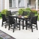 7-piece black patio dining set featuring a large table and comfortable chairs, perfect for outdoor dining and.