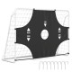 7 ft x 5 ft soccer goal set with removable target cloth for backyard training, featuring five scoring targets for.