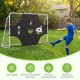 7 ft x 5 ft soccer goal with removable target cloth, perfect for backyard training and improving shooting accuracy.