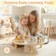 Montessori 7-in-1 toddler activity table with sensory toys, promoting fine motor skills and cognitive development for.