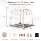 7 x 7 FT pop-up sports tent with clear PVC dome, sealed floor, and glow-in-the-dark stakes for outdoor events.