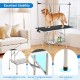 Foldable dog grooming table with height adjustable arms, sturdy metal frame, and non-slip surface for pet care.