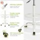 Drafting stool with wheels in green, featuring a sturdy metal base, height adjustment, and breathable mesh for comfort.