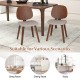 Wooden dining chair set of 2 with padded seats and bentwood frame in walnut, perfect for dining rooms and home offices.