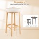 27" upholstered bar stool with boucle fabric seat and rubber wood frame, ideal for kitchen islands and dining areas.