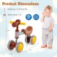 Baby balance bike dimensions with a cute horse head design, suitable for kids 18-36 months, lightweight and safe.
