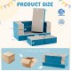Colorful 4-in-1 foam shapes playset for toddlers, featuring a blue PU surface, lightweight design, and no assembly.