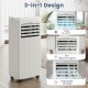 Portable air conditioner with 8000 BTU cooling, 3-in-1 design, remote control, and sleep mode for efficient comfort.