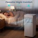 Portable air conditioner with sleep mode, 24H timer, and remote control, ideal for cooling bedrooms up to 350 sq. ft.