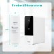 Dimensions of the 800 GPD replacement RO filter, compatible with AW-RB20/AW-RB05 under-sink systems for high flow rate.