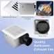 Quality bathroom exhaust fan with galvanized sheet housing, 80 CFM airflow, and advanced check valve for efficient.