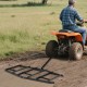 84-inch driveway drag tow behind landscape leveling rake in black, designed for UTVs and ATVs, ideal for leveling soil.