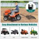 84-inch driveway drag tow behind landscape leveling rake, made from powder-coated metal, for UTVs and ATVs.
