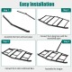 Driveway drag tow behind landscape leveling rake assembly steps with reinforced bars for UTVs and ATVs.