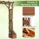 87-inch tall wooden garden arbor made of solid fir wood with planter boxes, ideal for climbing plants and outdoor decor.