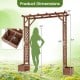 87-inch tall wooden garden arbor with planter boxes, featuring a hanging roof for climbing plants and elegant arch design.