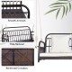 Wicker hanging porch swing with smooth armrests, wide backrest, and reinforced crossbars, includes removable cushions.
