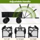 Adjustable 180° handle of the 880 lbs utility wagon with removable Oxford cloth liner for versatile outdoor use.