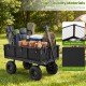 Utility wagon with removable Oxford cloth liner, sturdy metal frame, and 10" wheels for versatile outdoor use.