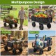 Utility wagon with removable Oxford cloth liner, perfect for gardening, shopping, camping, or beach trips.