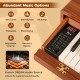 88-key weighted keyboard in brown with music options, adjustable volume, and French DREAM audio source for superior.