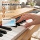 Semi-weighted keys of the 88-Key Digital Piano provide a realistic feel, ideal for beginner-friendly practice and performance.