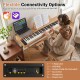 88-key semi-weighted digital piano with 3 pedal unit, USB-MIDI, and 80 demo songs for versatile music practice.