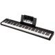 88-key black piano keyboard with French DREAM audio source, dual keyboard function, and rechargeable battery for.