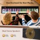 Dual keyboard piano with black wood texture keys, featuring dual stereo speakers for clear sound and rich tone.