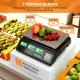 Digital commercial food scale with dual displays, 88 lb capacity, 7 shortcut buttons, and removable stainless steel.