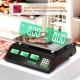 Digital commercial food scale with dual LCD displays, 88 lb capacity, and one-button lb/kg unit switching for versatile.