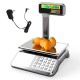 Digital commercial food scale with dual LCD display, 88 lb capacity, stainless steel platform, ideal for markets and.