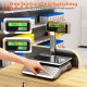 Digital commercial food scale with dual LCD display, 88 lb capacity, and stainless steel platform for accurate weighing.