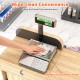Stainless steel 88lb price computing scale with dual LCD display, ideal for commercial food use and easy maintenance.