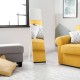 Full-length frameless floor mirror with solid wood frame, U-shaped bracket, and explosion-proof glass for versatile use.
