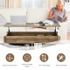 Lift top coffee table in natural finish with hidden storage and lower shelf, perfect for study room or living space.