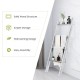 4-tier gray wall leaning ladder shelf made of pine wood, ideal for storing blankets and decor in any room.