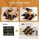 Bamboo wine rack holding 8 bottles, featuring a butterfly shape and compact design for easy access and stylish storage.