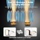 Foot air massage and roller scraping feature of the Relaxation 02 massage chair, with extendable footrest for comfort.