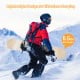 Lightweight snowboarding board with adjustable foot straps, perfect for kids learning to ski outdoors.