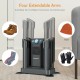 Electric shoe dryer with four extendable arms, designed for drying shoes, gloves, hats, and socks efficiently.